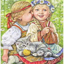 Схема вышивки «Подружки»