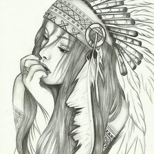 Схема вышивки «Девушка»