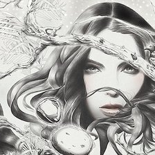 Схема вышивки «Девушка»