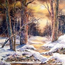 Схема вышивки «Ночной лес»