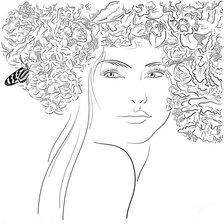 Схема вышивки «Девушка»