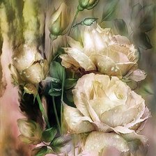 Схема вышивки «БЕЛЫЕ ЦВЕТЫ»