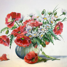 Схема вышивки «Букет в вазе»