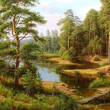 Схема вышивки «Пейзаж.»