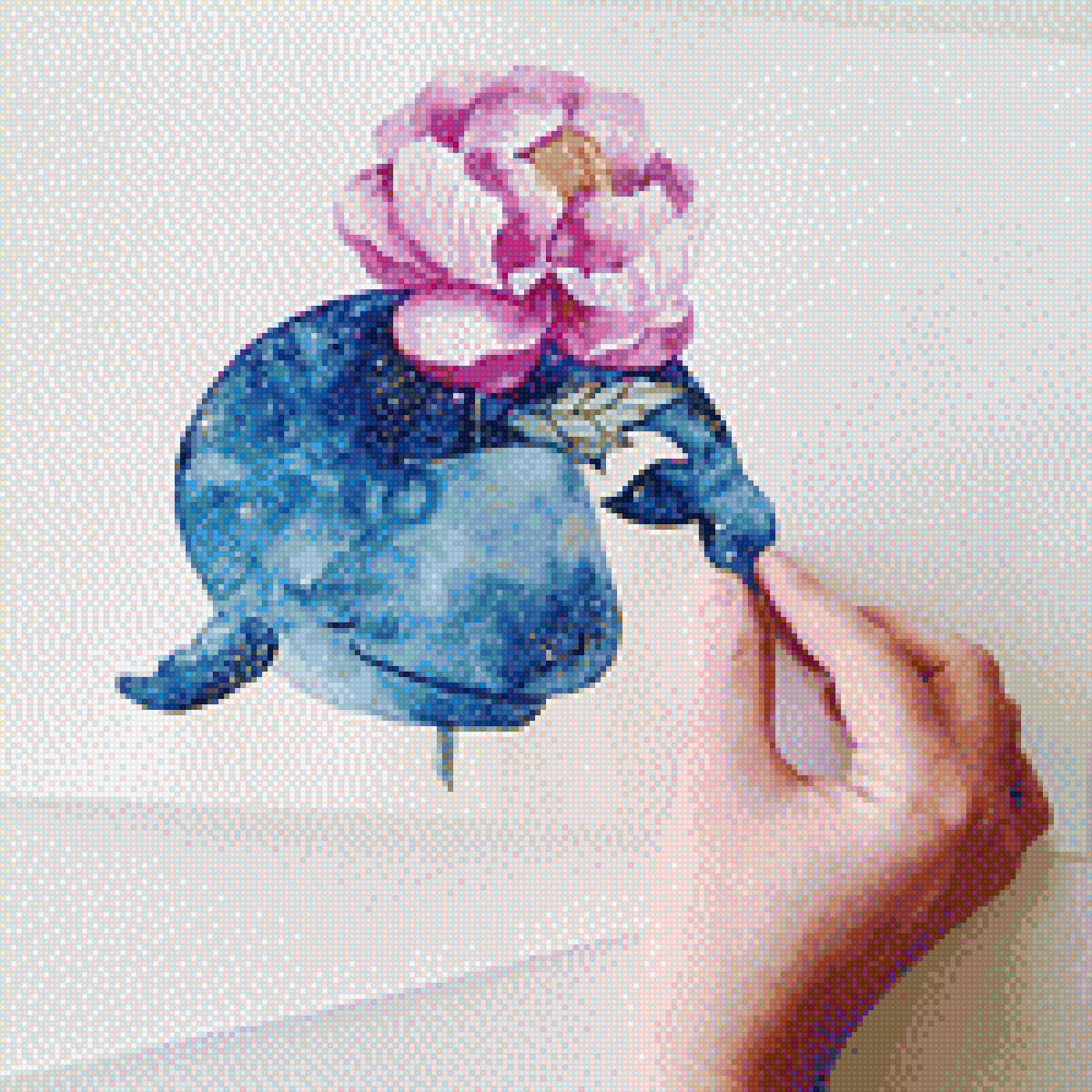 Милый кит - цветы, море, животные, кит - предпросмотр