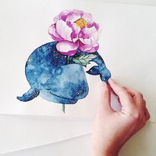 Схема вышивки «Милый кит»