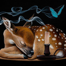 Схема вышивки «олень»