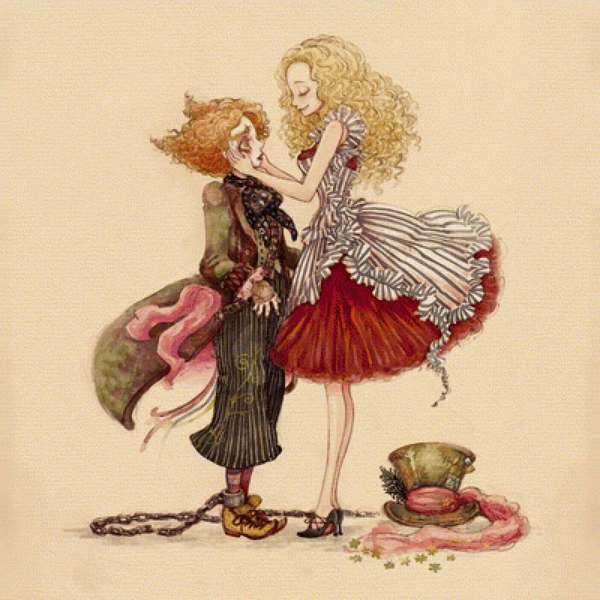 Алиса в стране чудес - алиса, шляпник - предпросмотр