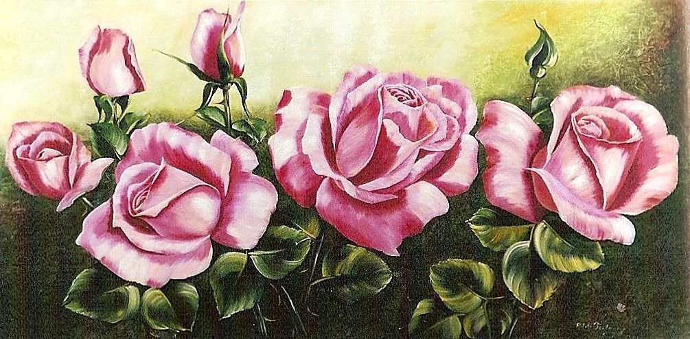 Розы. - цветы, живопись., натюрморт - оригинал