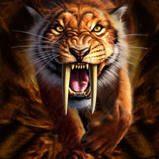 Схема вышивки «Саблезубый тигр»