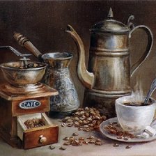 Схема вышивки «"Кофейная компания" О.Воробьёва»