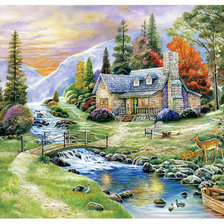 Схема вышивки «Пейзаж»
