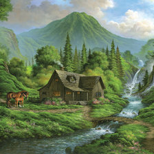 Схема вышивки «Горный пейзаж»