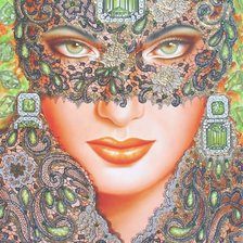 Схема вышивки «Девушка»