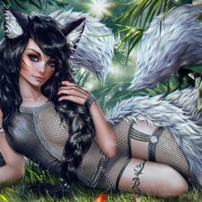 Схема вышивки «Девушка»