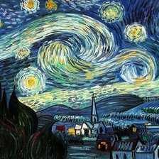 Схема вышивки «Ночь ван Гог»