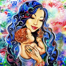 Схема вышивки «материнская любовь»