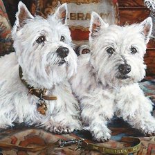 Схема вышивки «собаки»