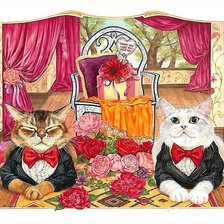 Схема вышивки «коты»