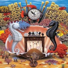 Схема вышивки «Морские коньки»