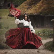 Схема вышивки «Девушка»