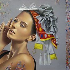 Схема вышивки «Девушка»