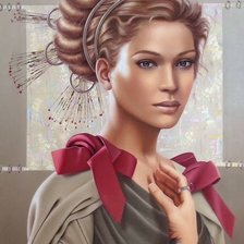 Схема вышивки «Девушка»