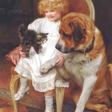 Схема вышивки «большойи маленький друг»