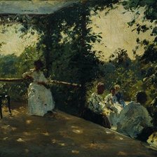 Схема вышивки «"На террасе" Репин Илья Ефимович»