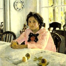 Схема вышивки «"Девочка с персиками" Серов Валентин Александрович»