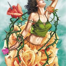 Схема вышивки «Девушка»