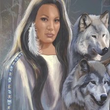 Схема вышивки «Девушка»