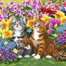 Схема вышивки «мир животных»