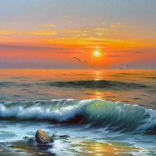 Схема вышивки «Волна»