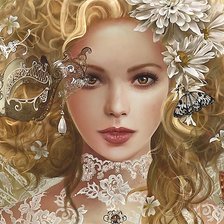 Схема вышивки «Девушка»