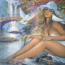 Схема вышивки «Девушка»