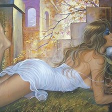 Схема вышивки «Девушка»