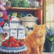 Схема вышивки «кот»