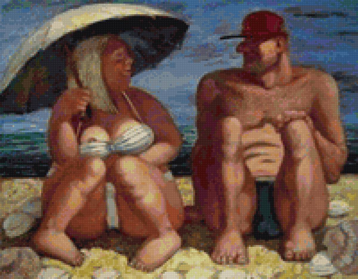 У МОРЯ - двое, пляж. море - предпросмотр