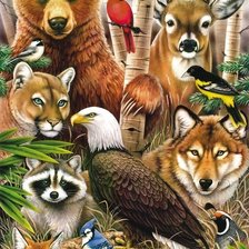 Схема вышивки «Животные»