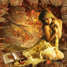 Схема вышивки «ОСЕННЯЯ ДЕВУШКА»