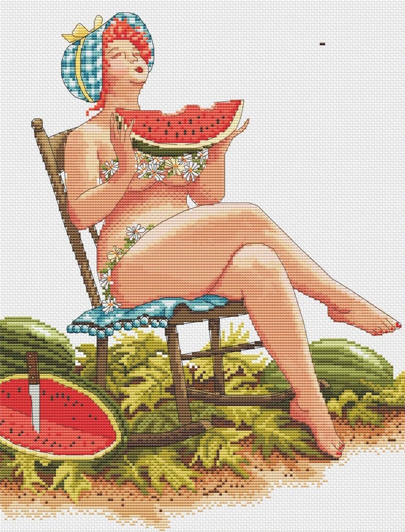 Девушка нагота - девушка нагота арбуз - оригинал