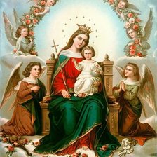 Схема вышивки «Богородиця і Ангели»