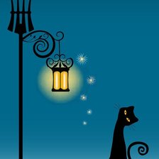 Схема вышивки «Ночной кот»