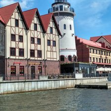 Схема вышивки «Рыбная деревня в Калининграде»