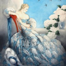 Схема вышивки «симфония в голубом»