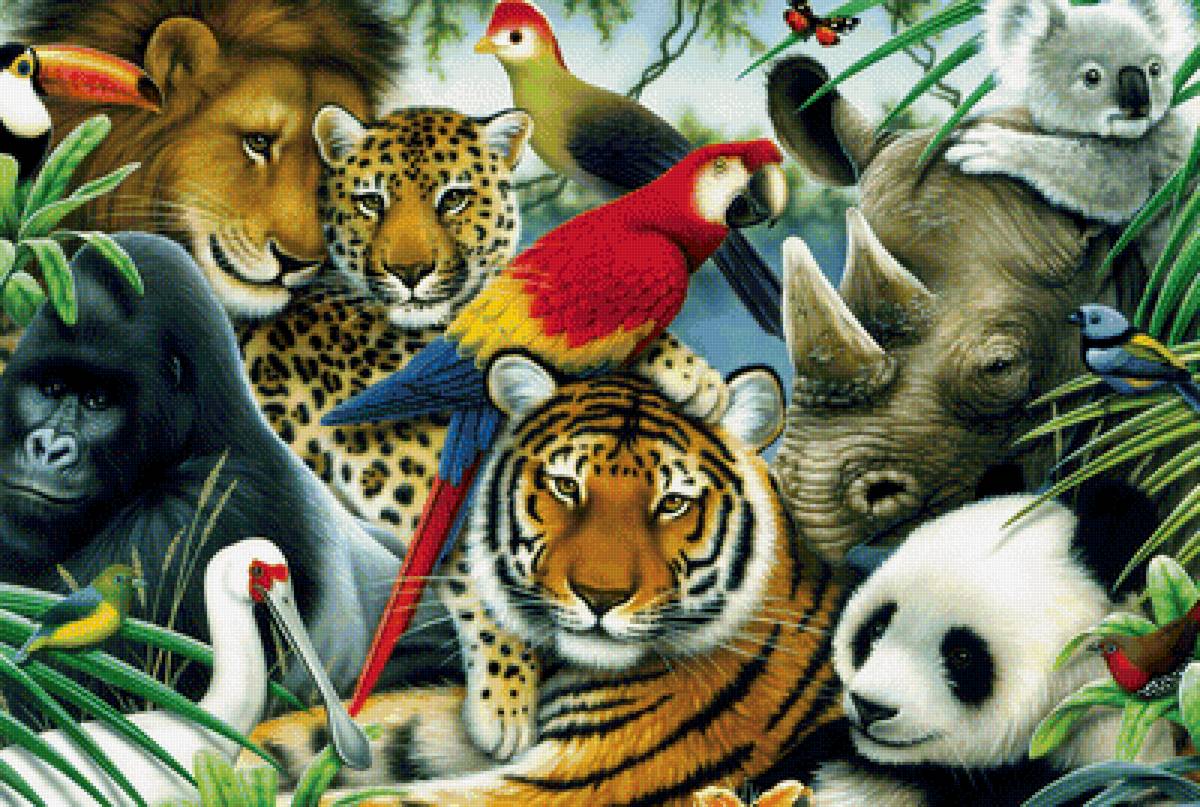 Животные - звери, птицы - предпросмотр