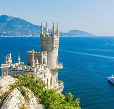 Схема вышивки «Замок и море»