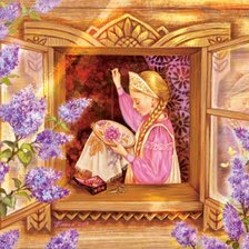 Схема вышивки «у окна»