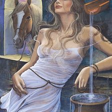 Схема вышивки «Девушка»